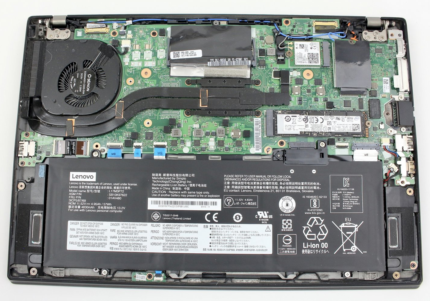Internal Photo of Lenovo Thinkpad E480 E485 L380 L480 L490 T480s T490 silver frame US keyboard high copy (ThinkPad T480s)
